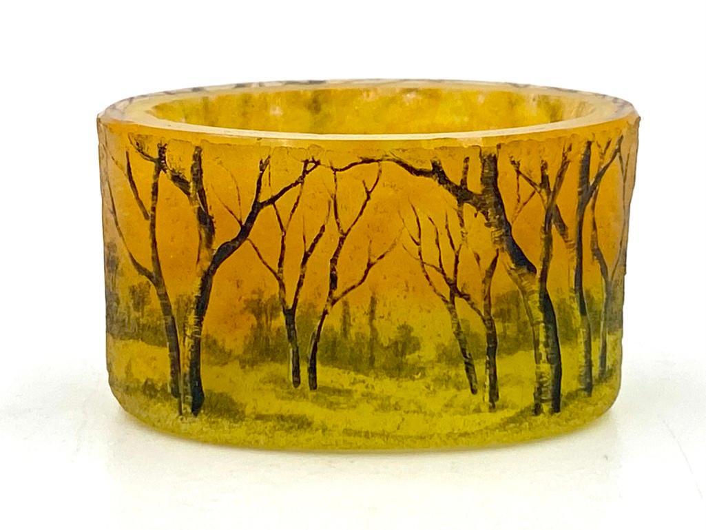 Daum Miniature Cameo and Enameled Glass Vase (1 of 5)