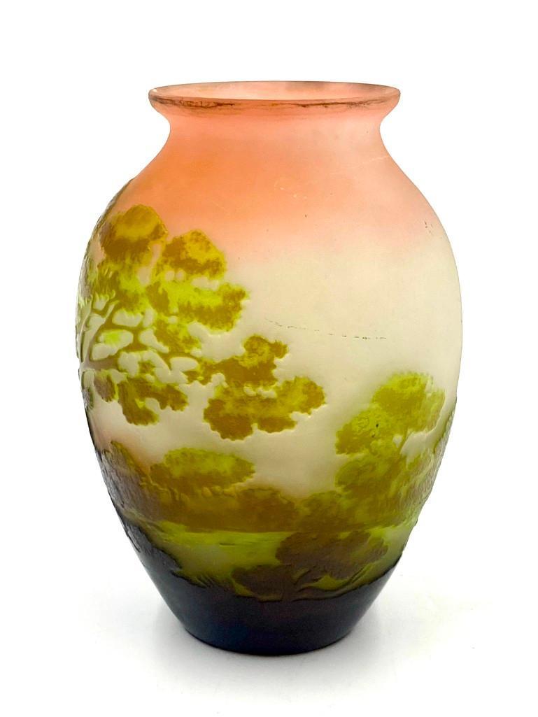 Galle Cameo Glass Scenic Vase (1 of 7)