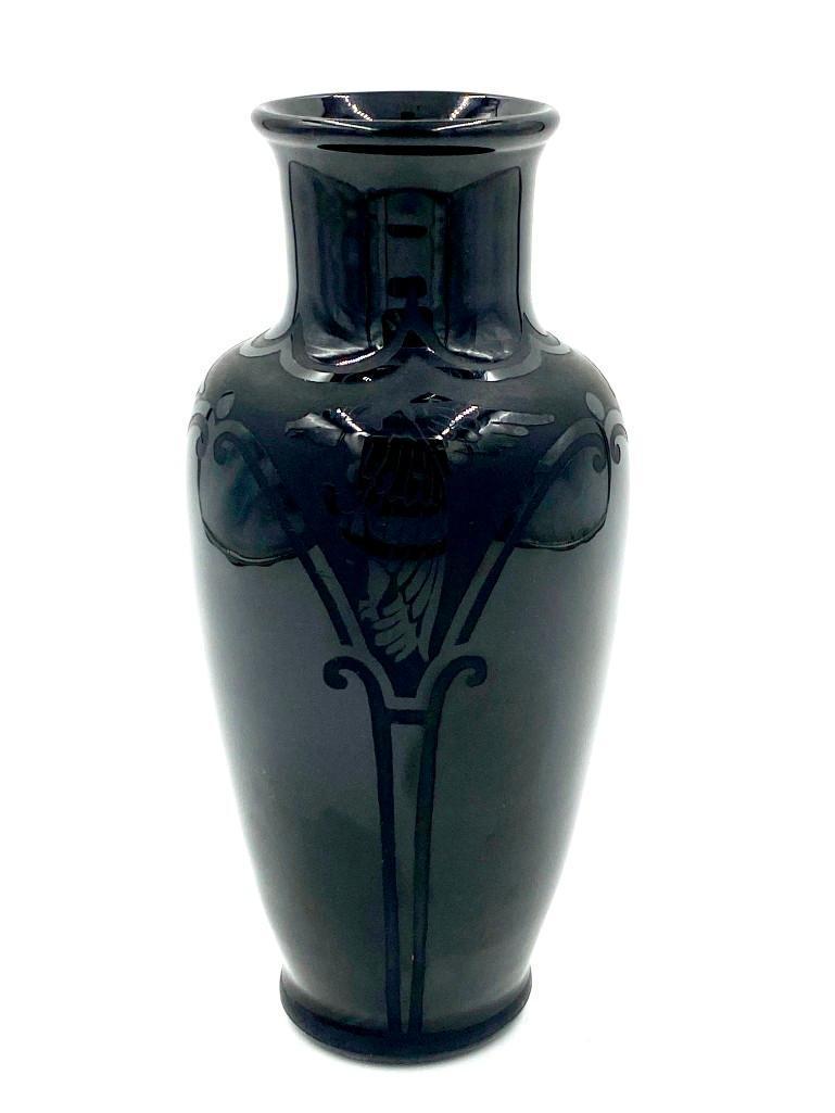 A Steuben Black Mirror Medieval Vase (1 of 15)