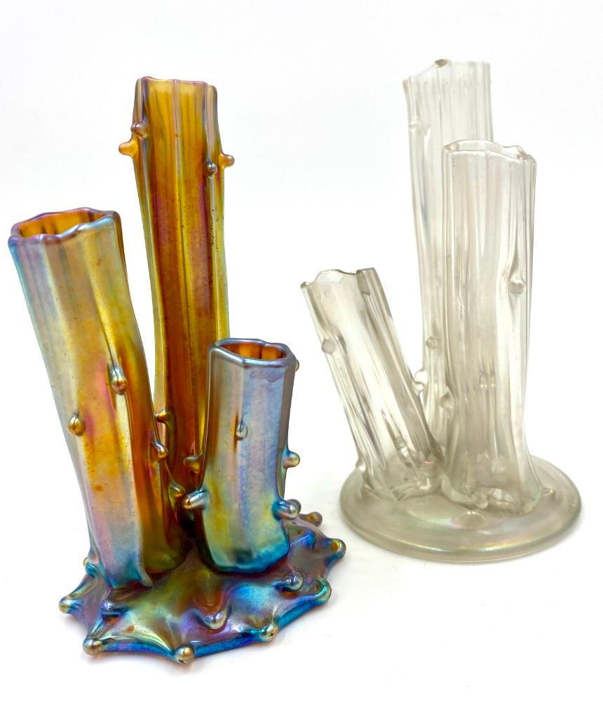 Two Steuben Tree Trunk Vases (1 of 15)