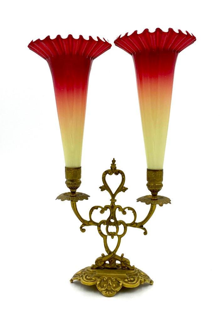 Victorian Peachblow Epergne (1 of 8)