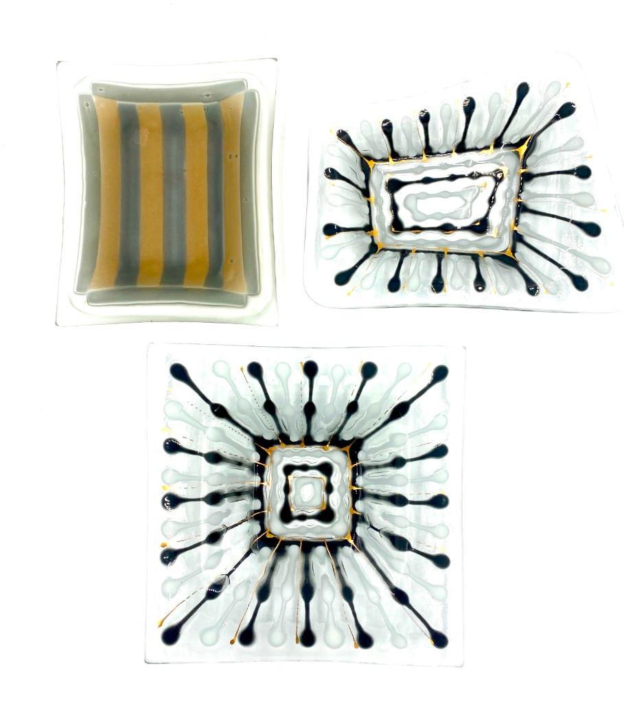 Three Michael and Frances Higgins Glass Trays (1 of 16)