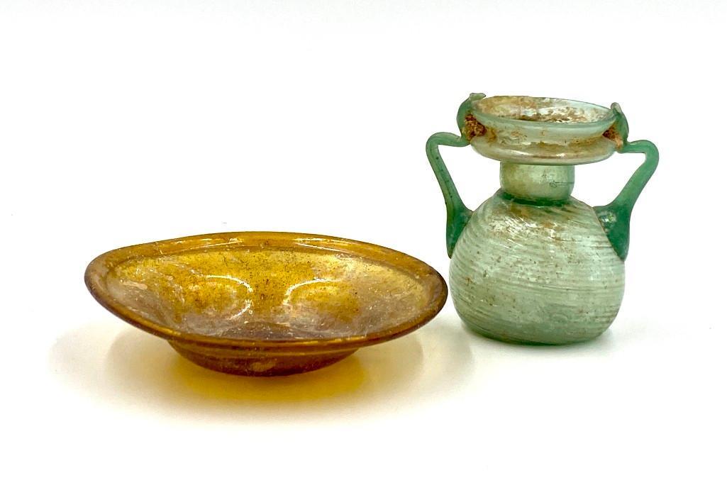 Two Pieces of Ancient Roman Glass (1 of 8)