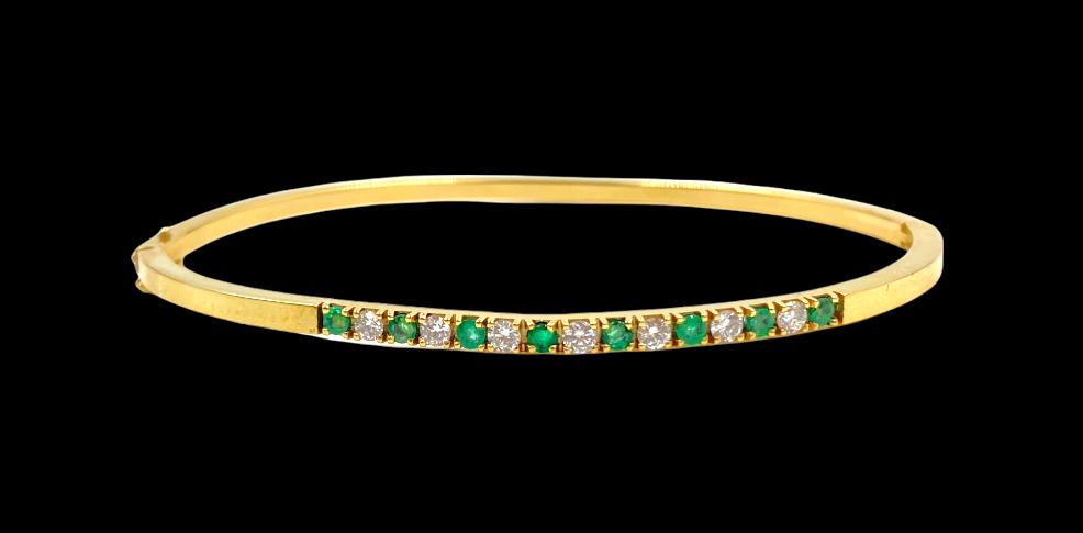 Simon Sobie Emerald and Diamond Bangle (1 of 3)