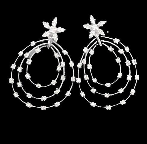 Delicate Gem Diamond Earrings After Tiffany (1 of 1)