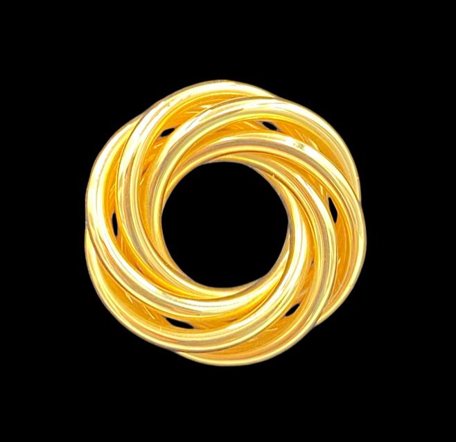 Simons Brothers Gold Swirl Brooch (1 of 3)