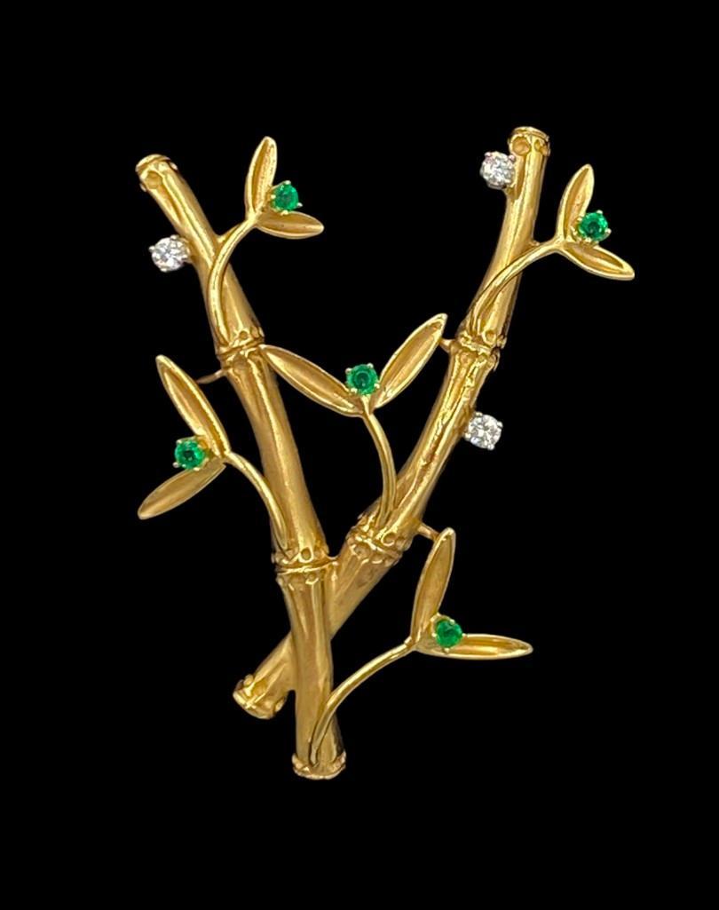Henry Dankner Emerald and Diamond Branch Pin (1 of 2)