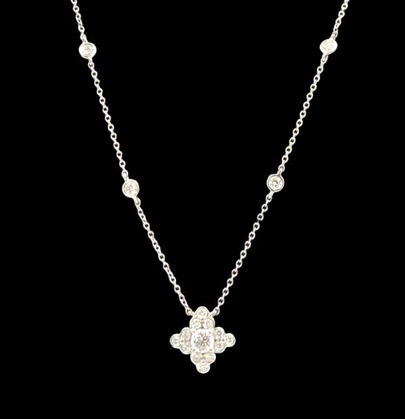 Suna Brothers Platinum Diamond Pendant on Chain (1 of 6)
