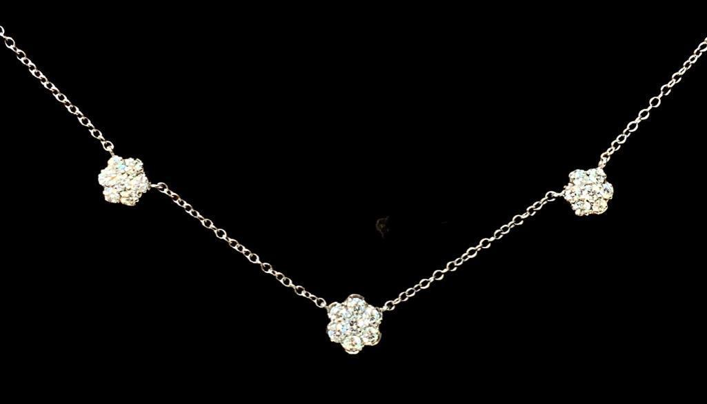 Suna Brothers Triple Diamond Clover Necklace (1 of 2)