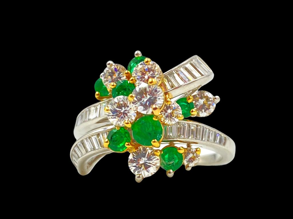 Kurt Wayne Emerald and Diamond Ring, ca. 1950's (1 of 6)