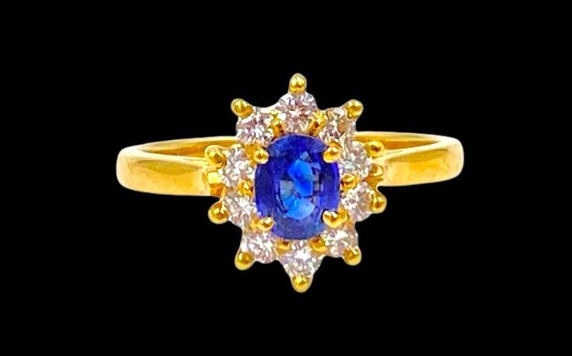 Suna Brothers Oval Sapphire and Diamond Ring (1 of 4)