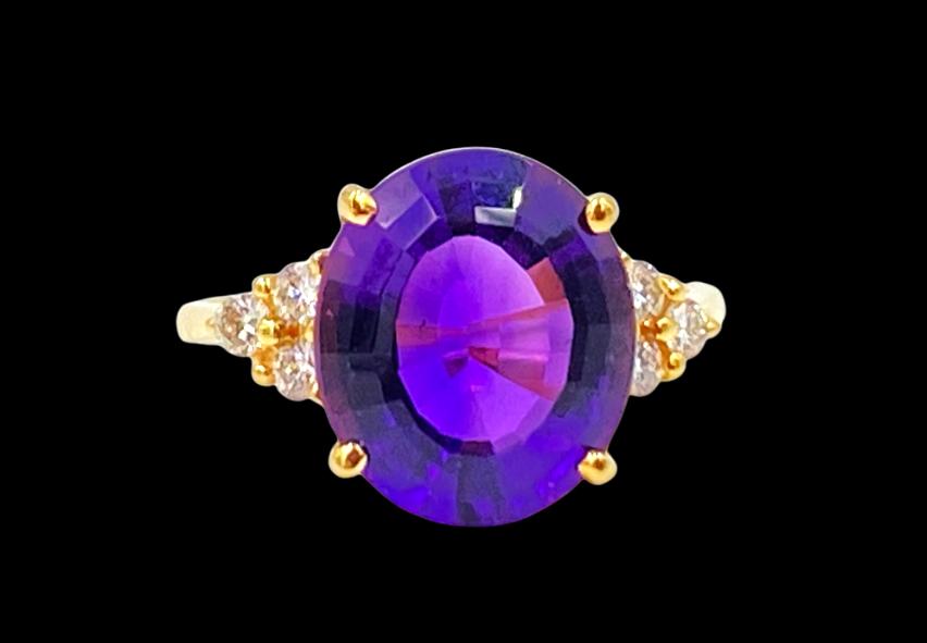 Charles Herdemian Amethyst and Diamond Ring (1 of 5)