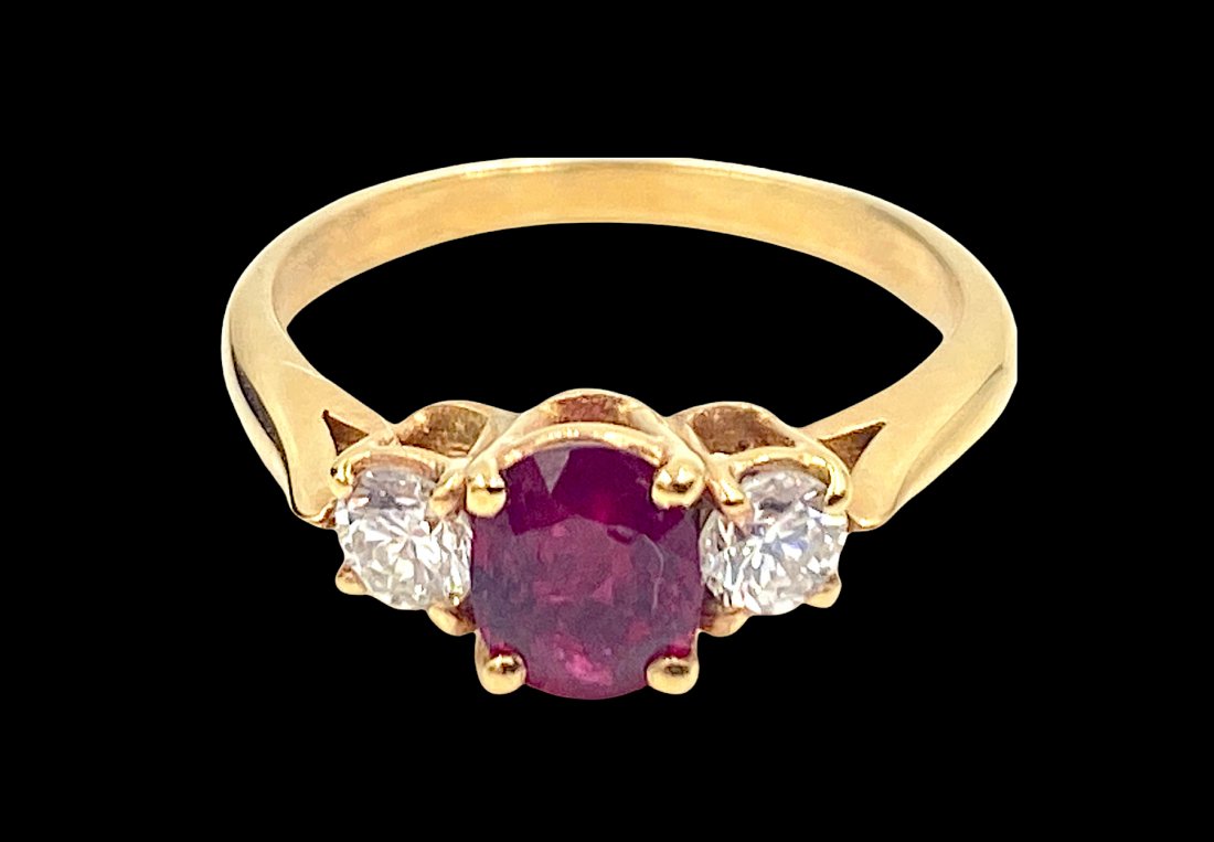 Oval Ruby and Diamond Ring (1 of 4)