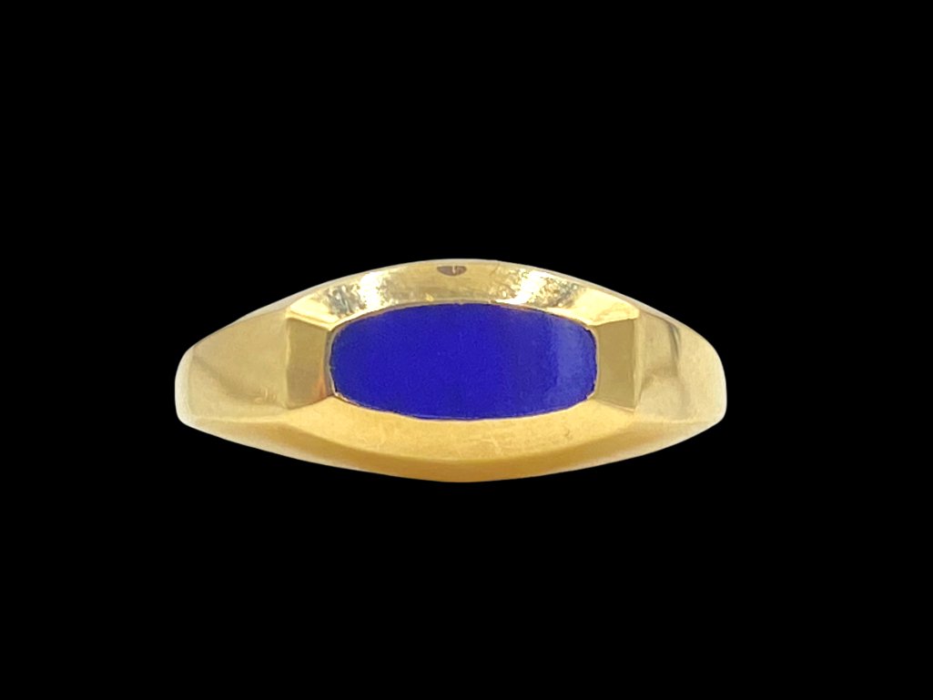 Larter &  Sons Lapis and Gold Band (1 of 5)