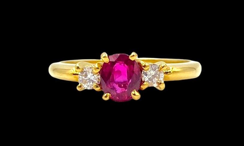 Round Ruby and Diamond Ring (1 of 5)