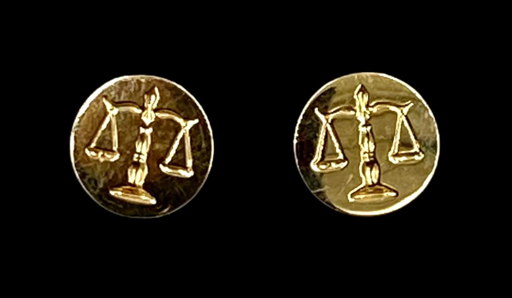 Larter &  Sons Scales of Justice Studs (1 of 1)