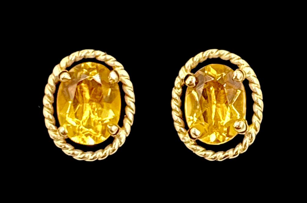 Charles Herdemian Citrine Topaz Studs (1 of 1)