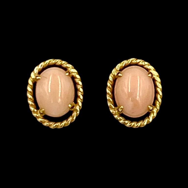 Charles Herdemian Pink Coral Studs (1 of 1)