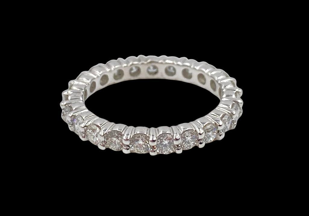 Delicate Gem Platinum Diamond Eternity Band (1 of 5)