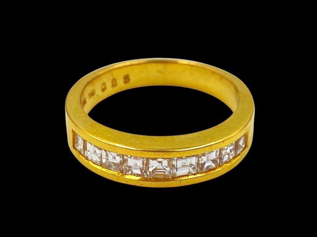 T. S. L. Channel Set Square Cut Diamond Ring (1 of 5)