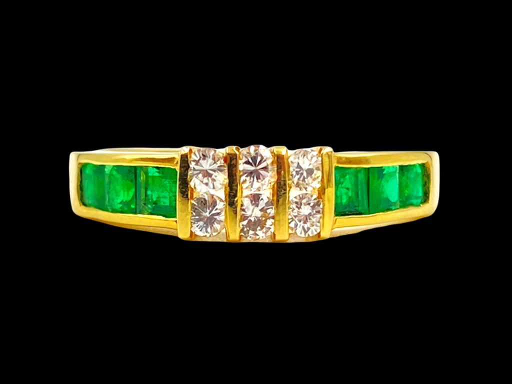 T.S.L. Diamond and Emerald Ring (1 of 5)