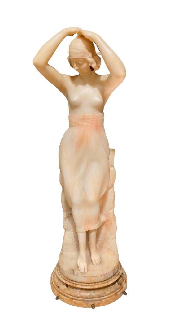 Alabaster Carved Figure of a Maiden (1 of 7)