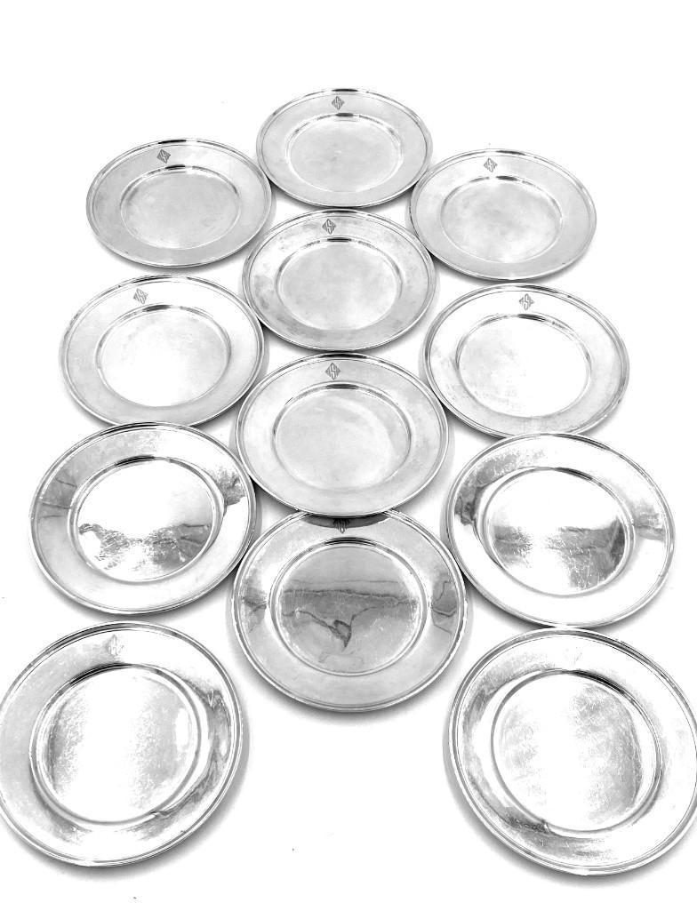 Twelve American Sterling Bread Plates (1 of 5)