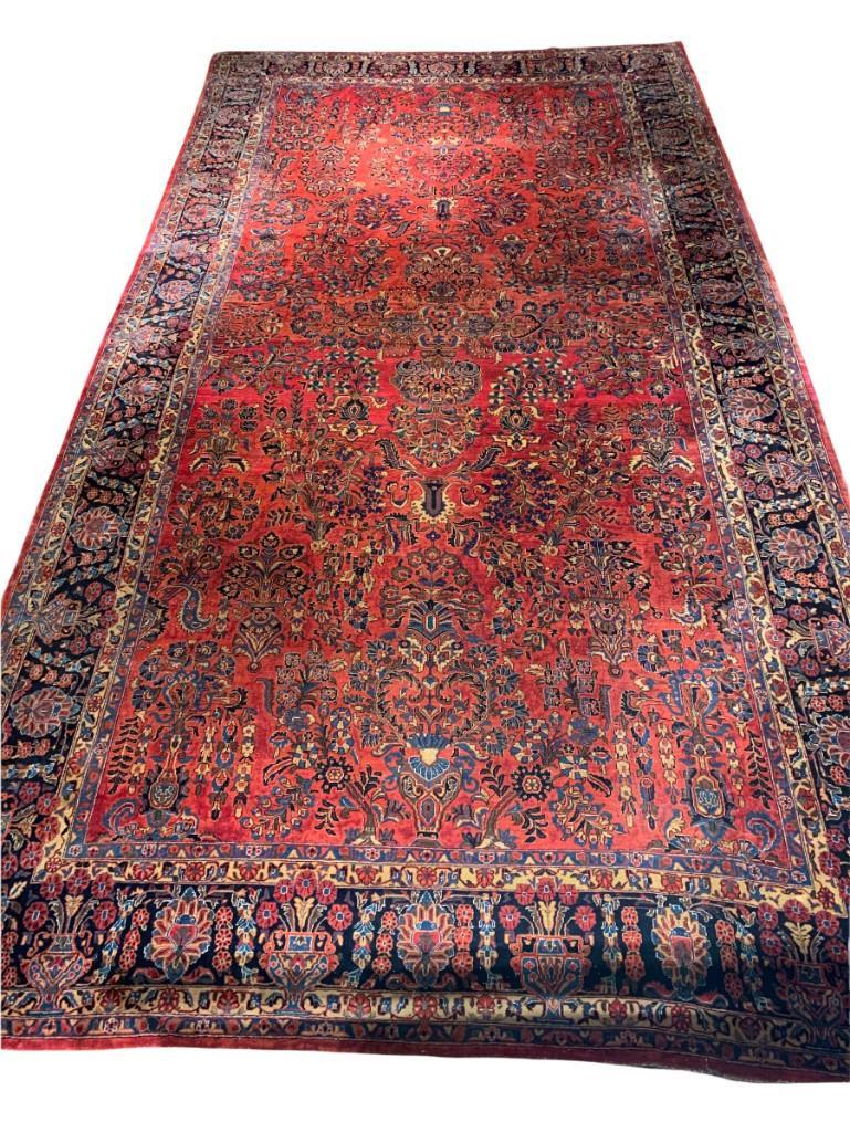Antique Sarouk Carpet 19'7" x 10'7" (1 of 12)