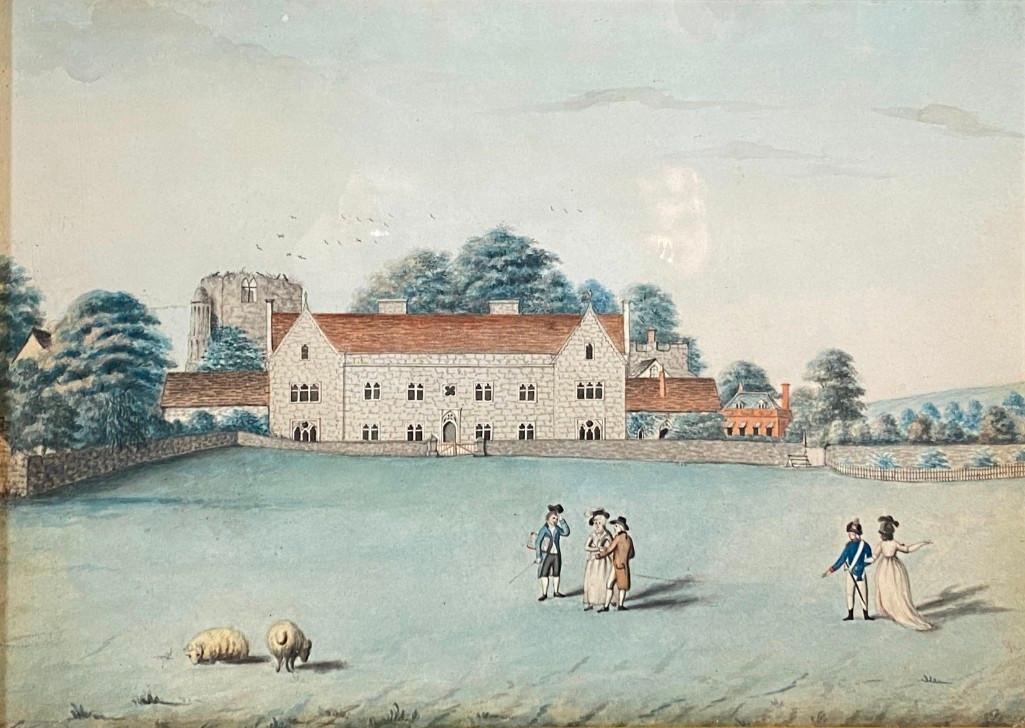18thc. English School Watercolor, Country View (1 of 5)