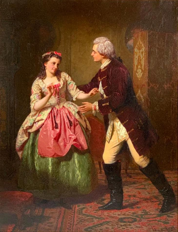 Ernest Gustave Girardot Oil, Declaration of Love (1 of 12)