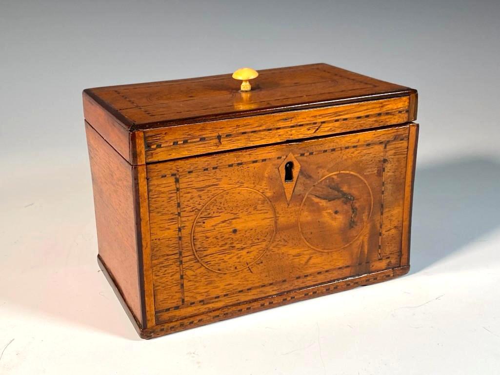 English Georgian Mahogany Tea Caddy, 18thc. (1 of 6)