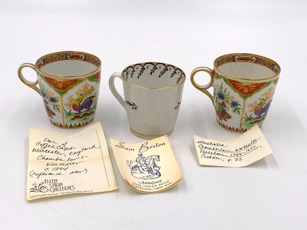 18thc. English Porcelain Lot, Worcester, Derby (1 of 10)