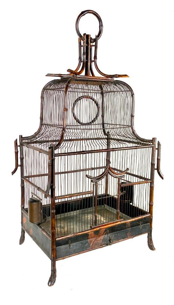 Lacquer and Bamboo Bird Cage (1 of 14)