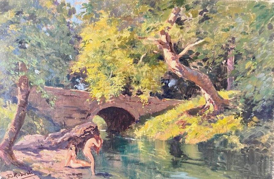 E Roberti Oil, Bathers (1 of 6)