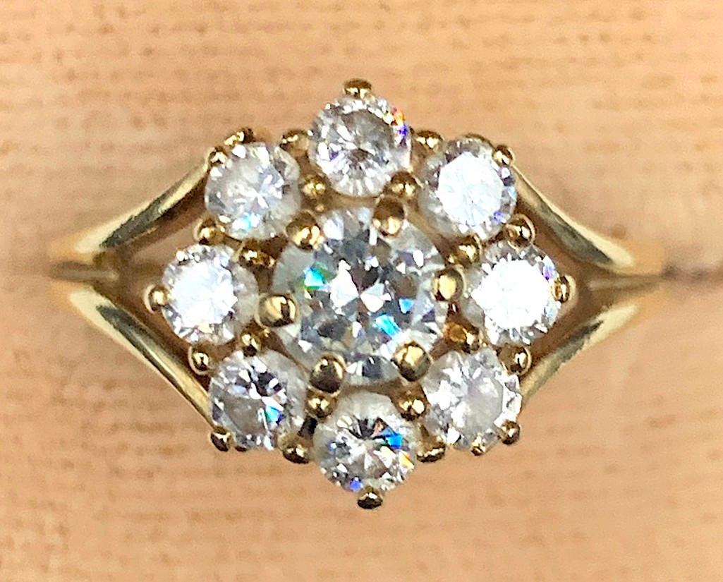 Ladies 14K Yellow Gold and Diamond Ring (1 of 6)