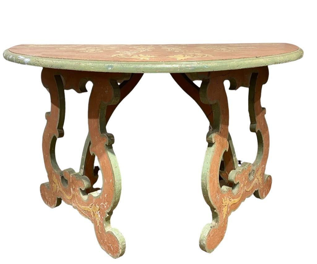 Italian Baroque Style Hand Painted Console Table (1 of 7)
