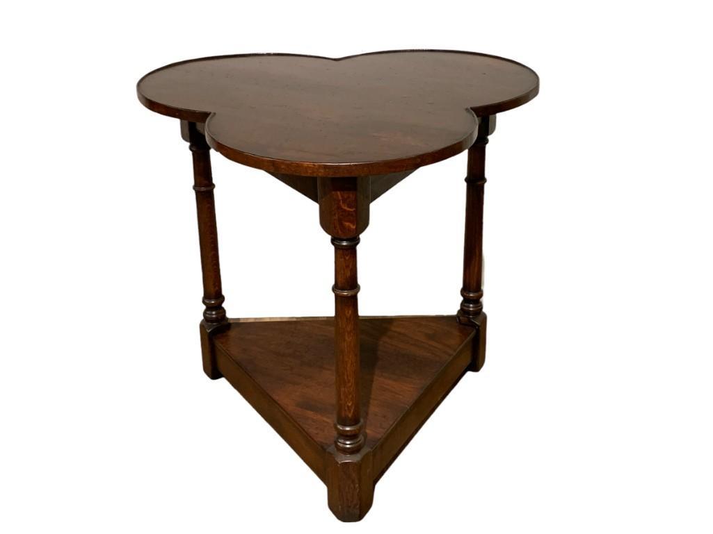 Oak Molded Trefoil Table (1 of 5)