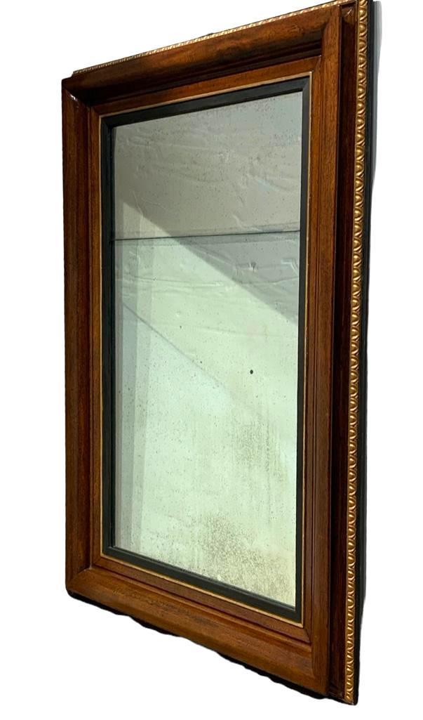 Large Pine and Giltwood Wall Mirror (1 of 4)