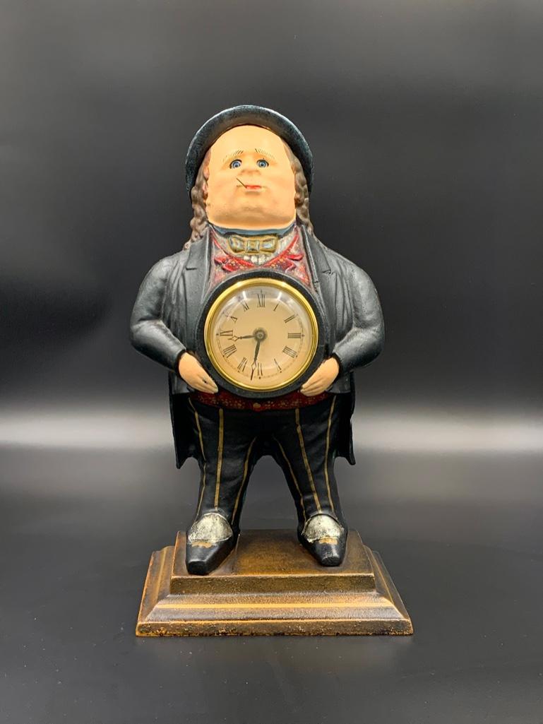 Cast Iron Town Squire Figural Clock Reproduction (1 of 7)