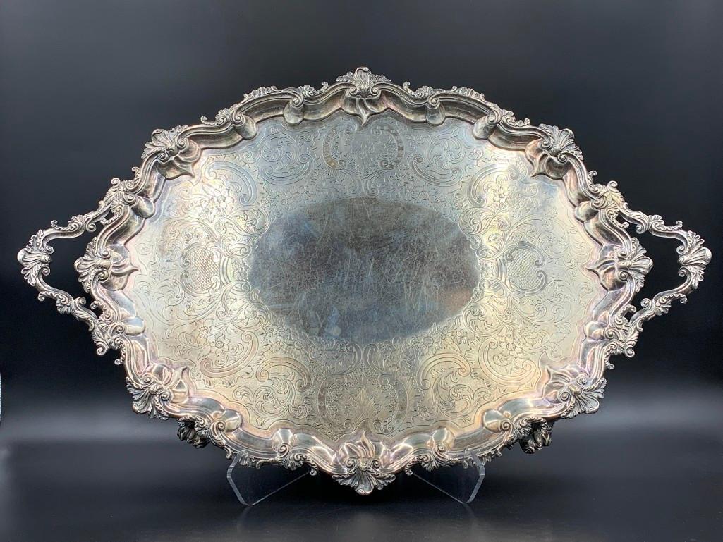 English Sterling Silver Serving Tray (1 of 11)