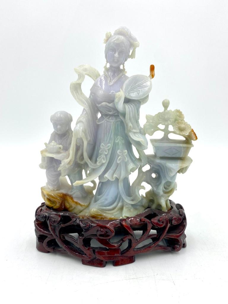 Chinese Carved Hardstone Figural Group (1 of 7)