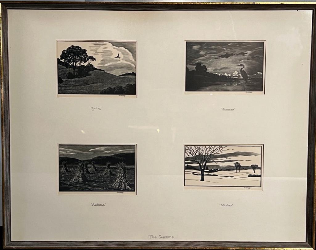 Asa Cheffetz, The Seasons, Four Wood Engravings (1 of 7)