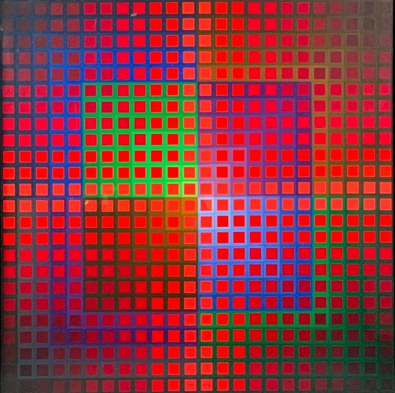 Victor Vasarely Collage, Kontosch-C (1 of 12)