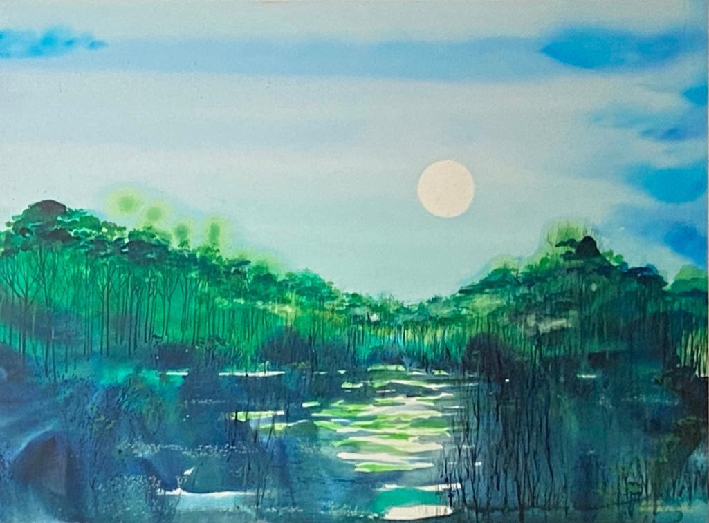 Viktor Schreckengost Watercolor, Edge of Night (1 of 9)