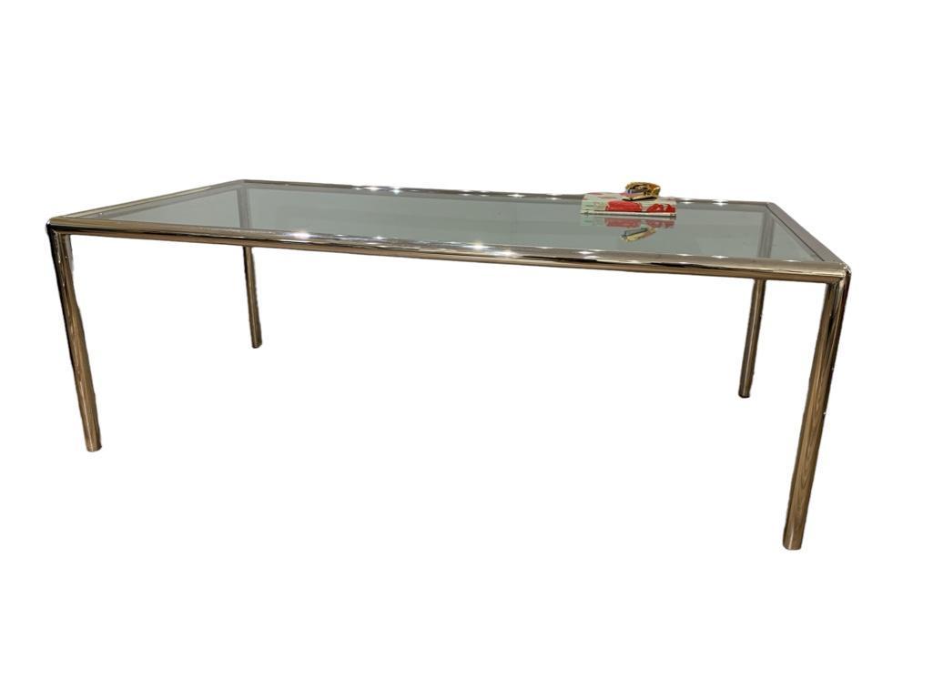 Chrome and Glass Coffee Table (1 of 3)