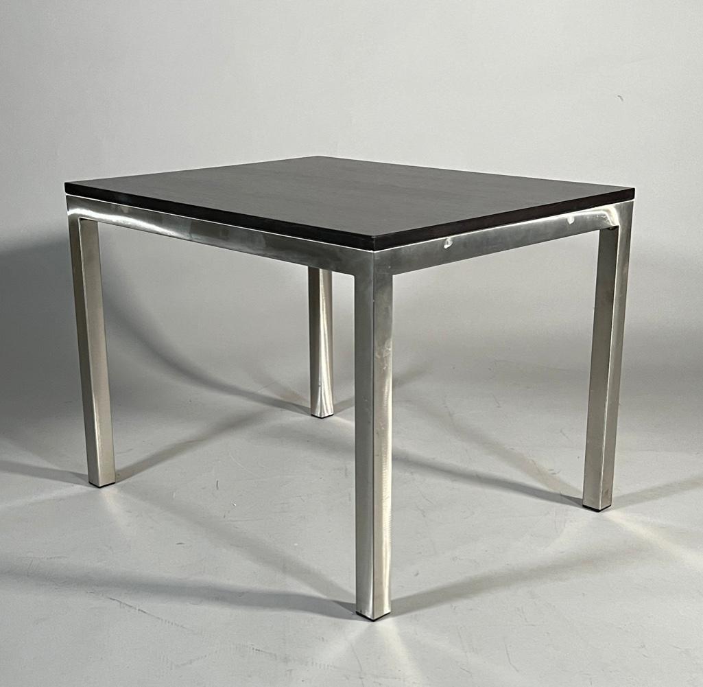 Ebonized Wood and Chrome Occasional Table, Contemporary (1 of 7)