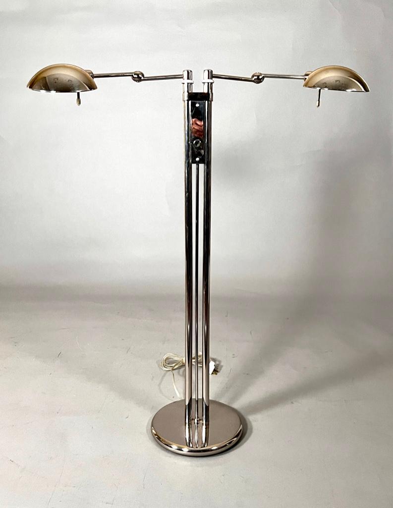 Modern Two Light Chrome Floor Lamp (1 of 7)