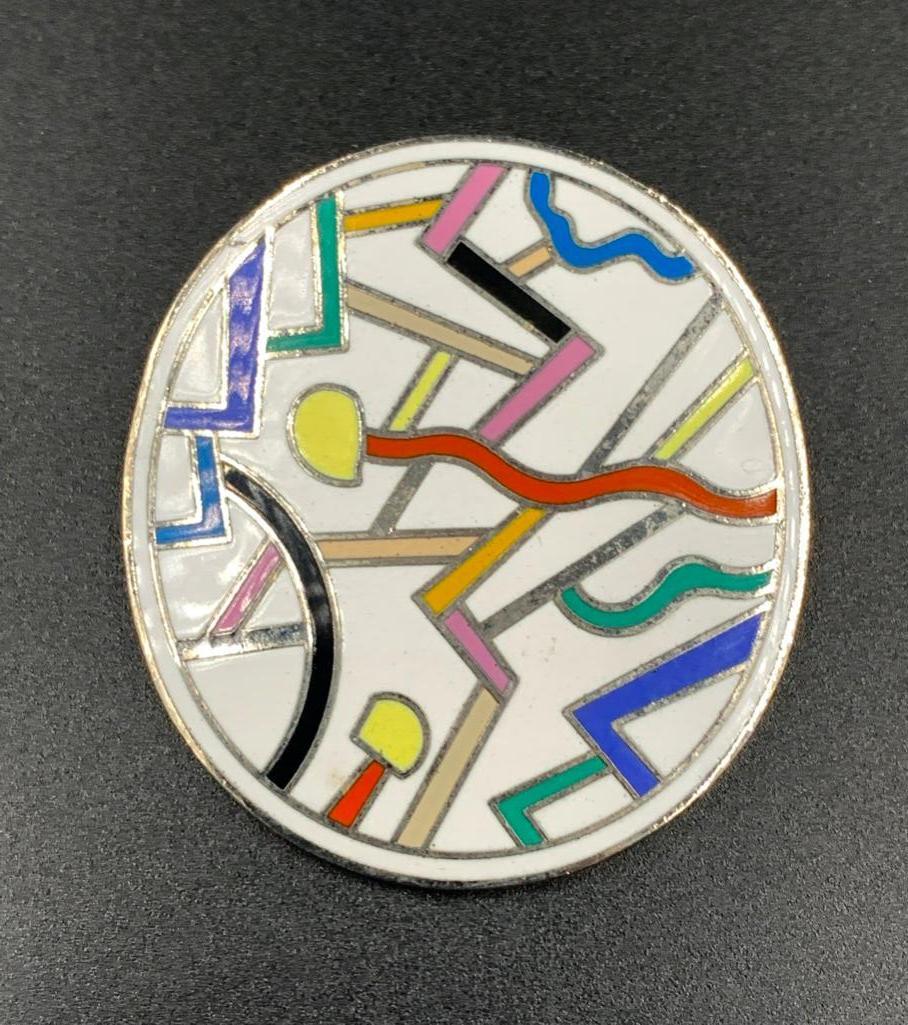 Ettore Sotsass For Acme, Enameled Brooch (1 of 2)
