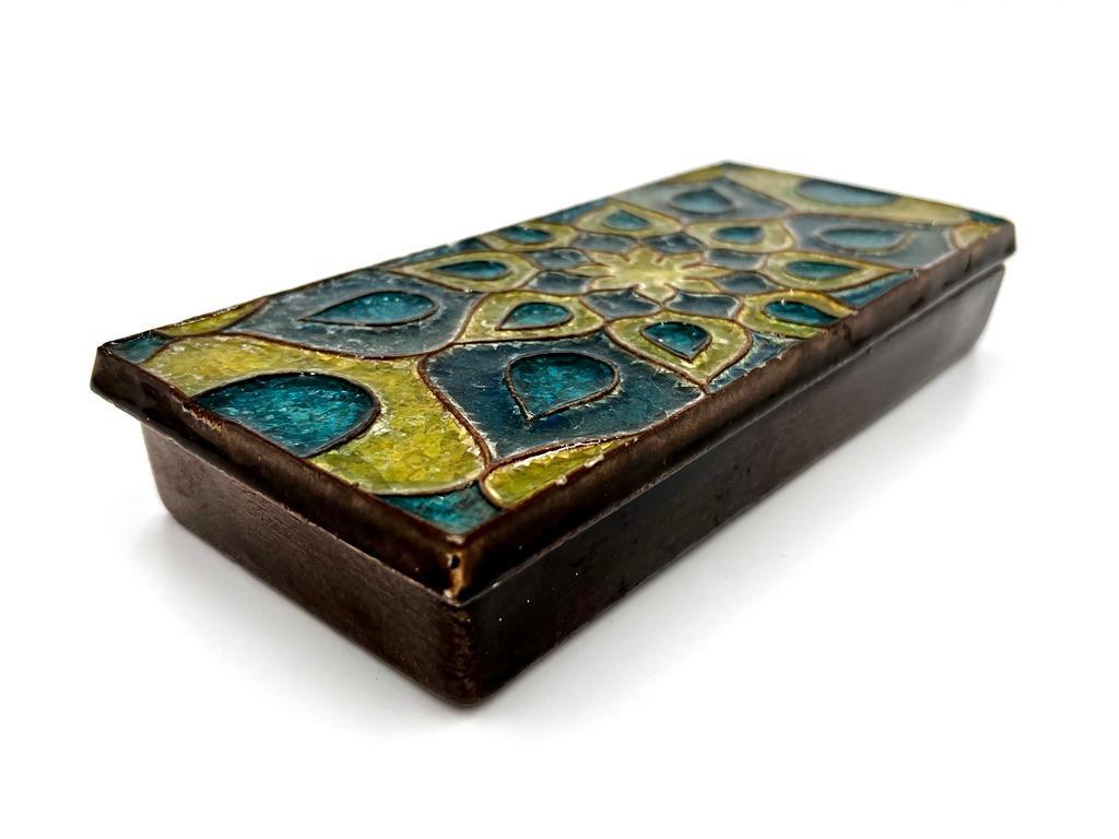Modern Glazed Ceramic Covered Box (1 of 7)