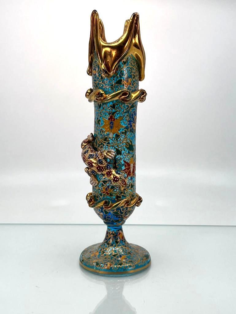 Moser Enameled Glass Salamander Vase (1 of 11)